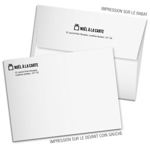 Impression sur enveloppe en noir et blanc