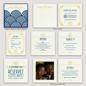 ENSEMBLE GATSBY - INVITATION DE MARIAGE
